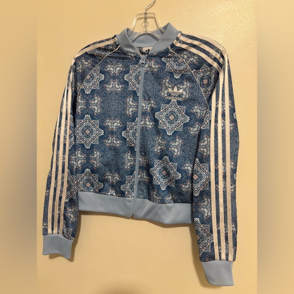adidas Youth Blue Geometric Jacket